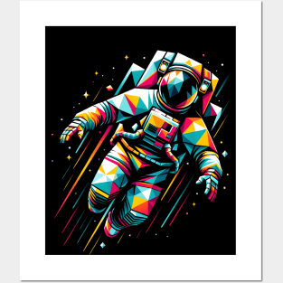 Cosmic Geometry - Astronaut in Abstract Space Posters and Art